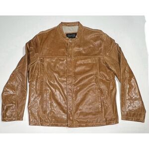 Wilson Leather Light Brown Mens‎ Jacket Size 1X